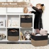 Aoibox Cotton Rope Cube Storage Bins with Handles for Shelves Closet Towel Book Toy Organizer 13x10x9 Inch - 3 of 4
