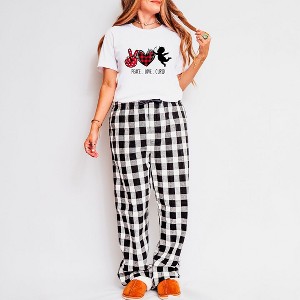 Simply Sage Market Women's Peace Love Cupid Pajama Set - 1 of 4