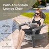 Tangkula HDPE Adirondack Chair W/ Ergonomic Design&Ottoman Outdoor Lounge Armchair Chair for Yard&Patio Black/Coffee/Grey/Turquoise/White - 2 of 4