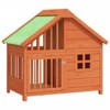 Solid Pine Wood Dog Kennel, Brown, 37.8" x 23.8" x 34.3" ¨C Indoor/Outdoor Pet House for Small Dogs (10¨C20 lbs) - 3 of 4