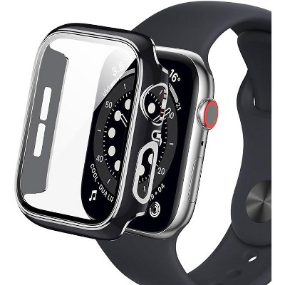 Worryfree Gadgets Bumper Case with Screen Protector for Apple Watch 38mm, White/Silver