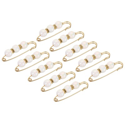 Unique Bargains Metal Decorative DIY Women's Clothing Dress Pearl Sewing Brooch Pins 20 Pcs