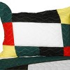 Slickblue Striped Design 100% TC Fabric Quilt Set, Full/Queen Size, Handmade, Vermicelli Quilted, 3-Piece Set - 3 of 4