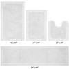 Edge Bath Rug 100% Premium Cotton Ultra-Soft Water Absorbent Tufted Solid Reversible 4 Piece Bathroom Rug Set for Machine Washable Bathmat - 2 of 2