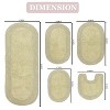 Home Weavers Double Ruffle Collection 100% Cotton Tufted Bathroom Rug Set, Non-Slip Latex Bath Rug Set - 3 of 4