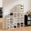 Space-Saving Shoe Rack for Small Spaces - Vertical Plastic Organizer Fits in Narrow Entryways & Closets, Free-Standing Design - 2 of 4