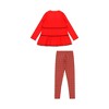 Mixed Up Clothing Girls Tiered Tunic and Legging Set - Red Multicolor - 2 of 4