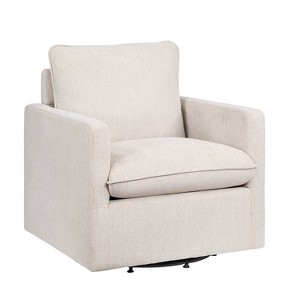 Enola Linen Swivel Armchair - HOMES: Inside + Out - 1 of 4