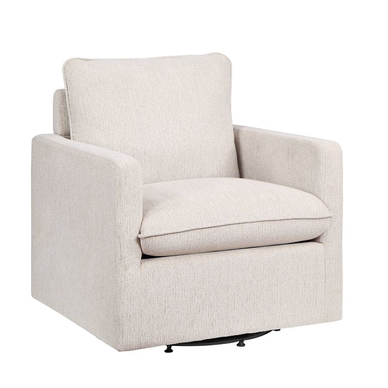 Enola Linen Swivel Armchair - HOMES: Inside + Out, 1 of 13