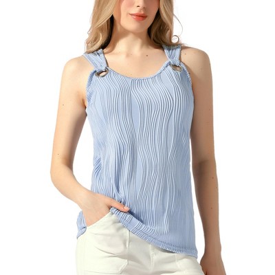 Allegra K Women's Loose Fit Summer Casual Strap Tops Trendy Sleeveless Tank Top