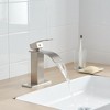 BWE Waterfall Single Handle Single Hole Low-Arc Bath Faucet Bathroom Drip-Free Vanity Sink Faucet - 3 of 4