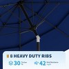 3 Tiers Heavy Duty Patio Umbrella,Outdoor Market Table Umbrellas  , Market Umbrella Outdoor with Ventilation and Hand Crank - 3 of 4