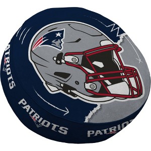 NFL New England Patriots Split Helmet Circle Plushlete Pillow - 1 of 3
