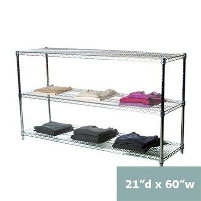 Shelving.com Chrome Wire Shelving with 3 Tier Shelves -