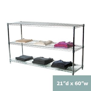 Shelving.com Chrome Wire Shelving with 3 Tier Shelves - - 1 of 3