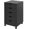 HOMCOM 5 Drawer Office Cabinet Storage Organizer Cabinet with Nordic Minimalist Modern Style & Wheels - 4 of 4