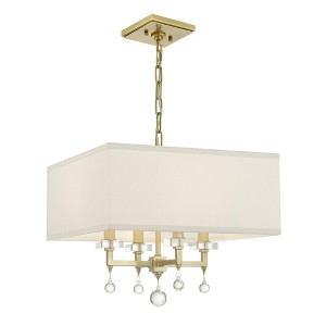 Crystorama Lighting Paxton 4 - Light Chandelier in  Aged Brass - 1 of 4