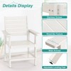 Arceso 1PC 18Inch Outdoor Dining Chair , HDPE Weather Patio Dining Chairs, Heavy Duty Outdoor Chairs with Armrest - 4 of 4