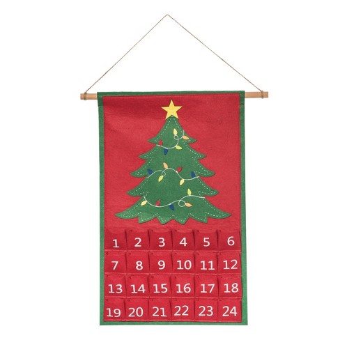 Christmas Countdown Calendar Pendant, Cartoon Old Man House Non-woven  Christmas Tree Felt Calendar, Wall Calendar - Temu