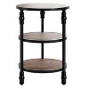 GustoWave Round Side Table, Three Layers, Side Table With Storage Compartments, Bedroom And Living Room Nightstand - 3 of 4