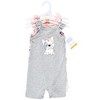 Hudson Baby Infant Girl Cotton Rompers, Girl Whimsical Dog - 2 of 4