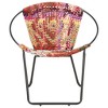 vidaXL Circle Chair Multicolors Chindi Fabric - 2 of 4