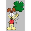 Women's Garfield St. Patrick's Day Odie Shamrock Balloon T-Shirt - 2 of 4
