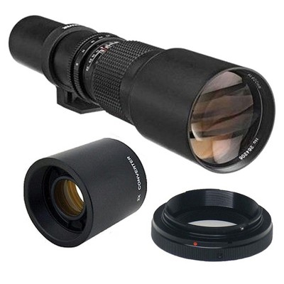 Vivitar 500mm Telephoto lens with Accessories