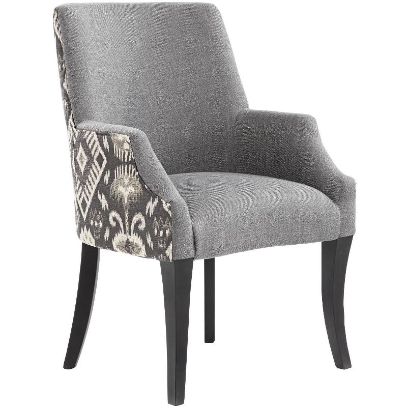 55 Downing Street Kasen Printed Gray Fabric Modern Dining Chair, 1 of 10