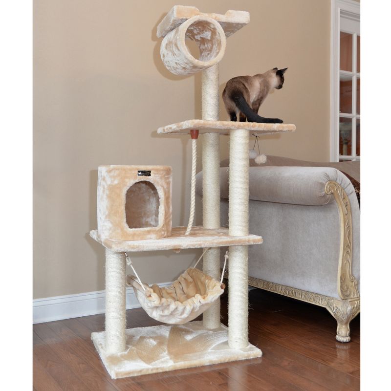 Armarkat 62" Real Wood Cat Tree With Scratch posts, Hammock for Cats And Kittens A6202, 2 of 10