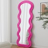Full Length Wavy Floor Mirror with Stand, Decorative Wall Mirror for Bedroom, Dressing Room, Modern Framed Mirror-The Pop Home - 2 of 4