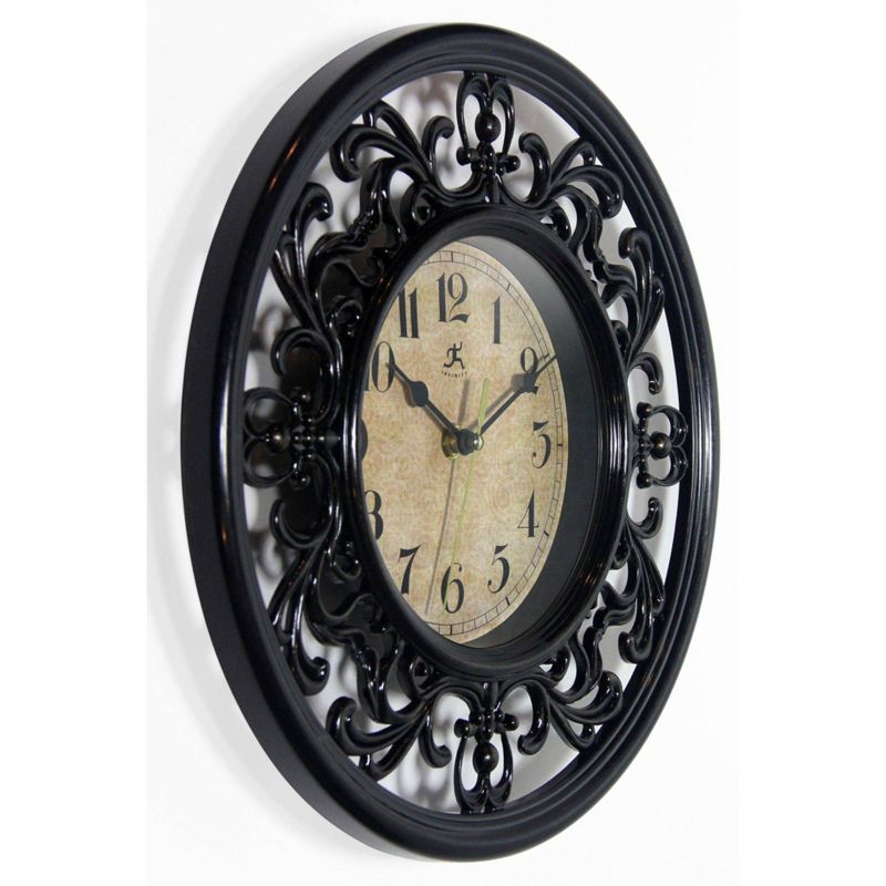 12&#34; Sofia Wall Clock Brown - Infinity Instruments, 4 of 8