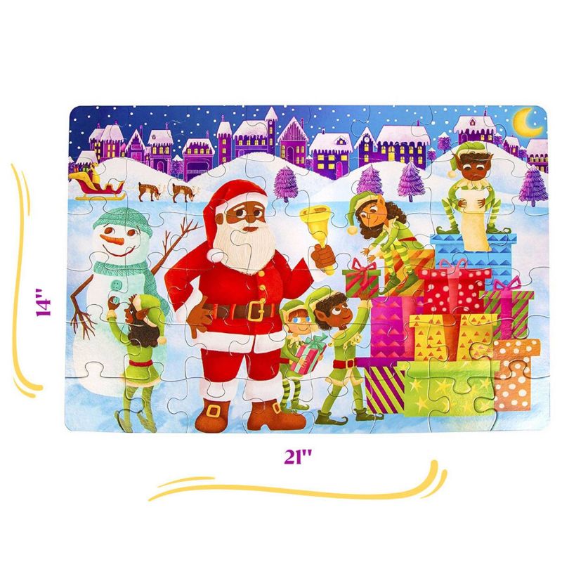 Santa&#39;s Helpers Kids&#39; Jumbo Puzzle featuring Joyful Santa - 48pc, 5 of 11