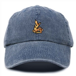Dalix Fawn Embroidered Cotton Dad Hat Deer Adjustable Casual Baseball Cap Nature - 1 of 4