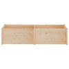 vidaXL Planter Outdoor Patio Raised Garden Bed Flower Box Solid Wood Pine White 2 pcs - 4 of 4