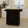 NicBex 1 Drawer Rolling Kitchen Island Cart with 1 Cabinet and 3 Open Shelves,Kitchen Island on Wheels with Towel Rack,Island Table for Kitchen - 2 of 4