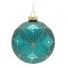 Geometric Glittered Glass Ball Ornament (Set of 6) - 4 of 4