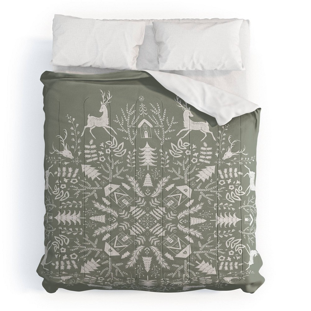 Photos - Bed Linen King Pimlada Phuapradit Winter Forest 1 Polyester Comforter + Pillow Shams