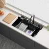 FUFU&GAGA Premium 304 Stainless Steel Kitchen Sink with Whale Faucet and Oak Cutting Board - 2 of 4