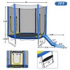 7FT Toddler Trampoline For Kids, Easy Assembly Outdoor Round Recreational Trampoline With Safety Enclosure Net, Slide - 4 of 4
