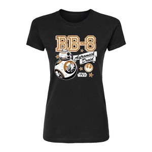 Women's Star Wars: The Force Awakens BB8 Fitted Graphic T-Shirt - Black - Large - 1 of 2