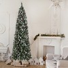 GlasFlength Artificial Trees Special Slim Pencil Shaped Christmas Tree Fashion Cute Design for Holiday Decoration, Green, 12.99"*12.99"*45.27" - 2 of 4