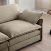 Christopher Knight Home Johnson Mid-Century Modern 115.34" Wood and Corduroy Upholstered 3-Seater Sectional Sofa - 4 of 4