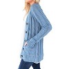 Haute Edition Women's Cable Knit Button Up Sweater Cardigan - 2 of 2
