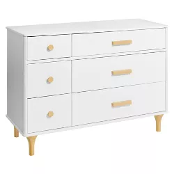 Babyletto Lolly 6-Drawer Double Dresser, Assembled - White/Natural