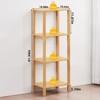 Aoibox 4 Tier Tall Bookshelf with Storage Small Bookcase for Small Spaces Industrial Modern Shelf for Living Room Office Bedroom - 2 of 4