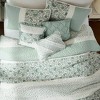 Sapphtopaz 6 Piece Bedding Quilt Set Floral Print Pattern Contrasting Colors Reversible Quilt Set with Throw Pillows - 3 of 4