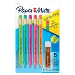 Paper Mate Handwriting 5pk #2 Mechanical Pencils with Eraser and Refill 1.3mm Assorted Colors