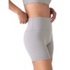 Future Planet Women's Nova Premium Performance Sport Athletic High Waisted Leggings Yoga Biker Shorts Tights Grey - 4 of 4