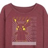 Women's - Pokémon - Pikachu Electric Bolt Lightweight French Terry Wide Neck Long Sleeve Shirt - 2 of 4